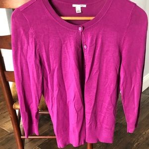 Purple cardigan